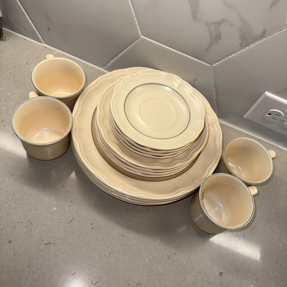 PFALTZGRAFF REMEMBRANCE Set Of 16, 4 Each Dinner, Salad, Saucer Plates, Tea Cups